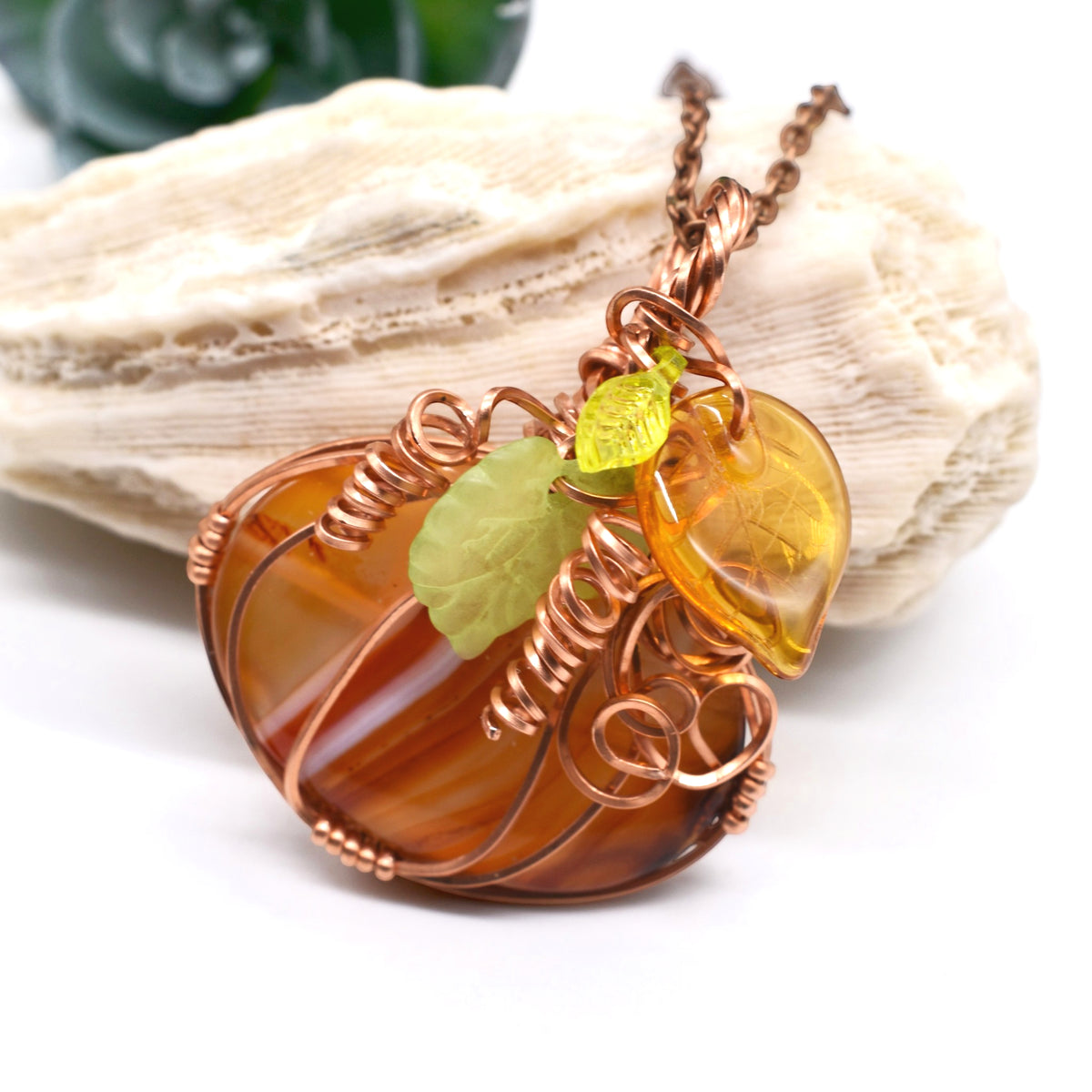 Creativity, Courage & Autumn Magic | Healing Light Streak Carnelian Copper Pumpkin