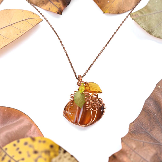 Creativity, Courage & Autumn Magic | Healing Light Streak Carnelian Copper Pumpkin