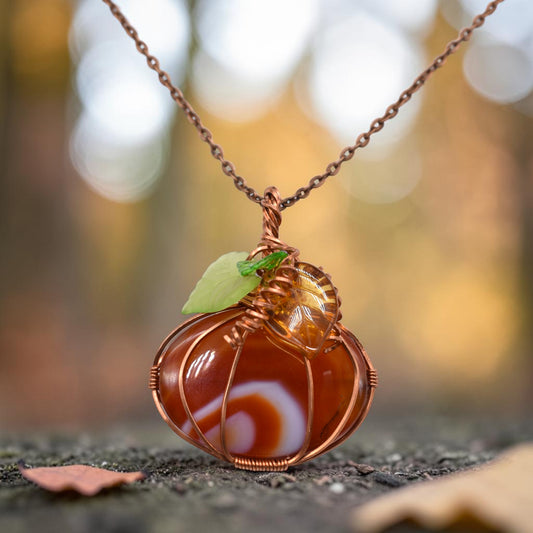 Creativity, Courage & Autumn Magic | Healing Carnelian Copper Pumpkin