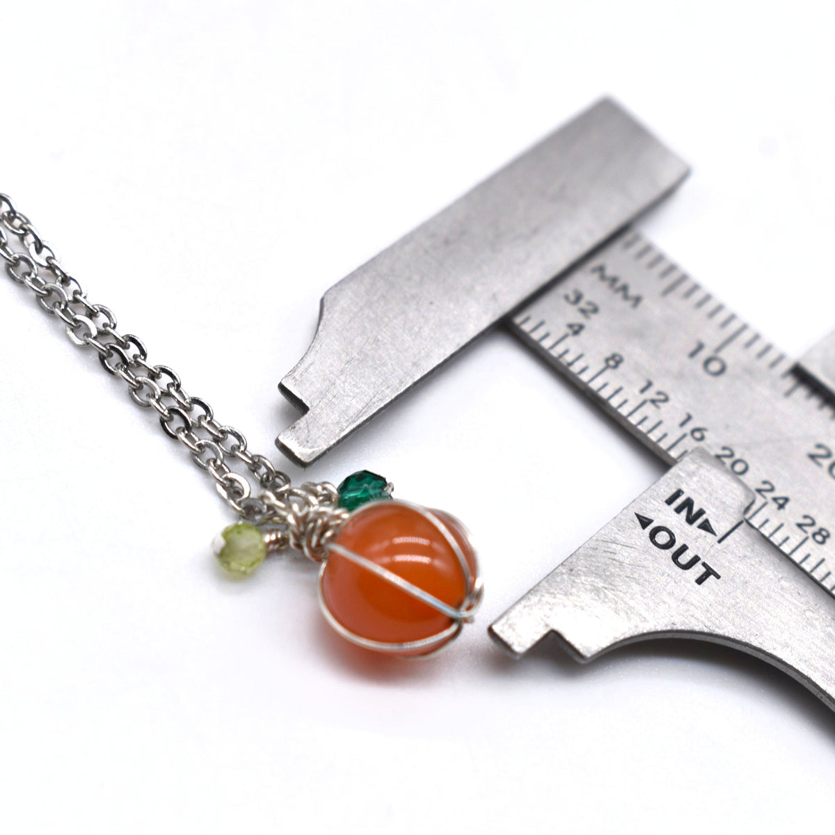 Autumn Magic, Creativity & Vitality | Carnelian Pumpkin Necklace & Earring Set