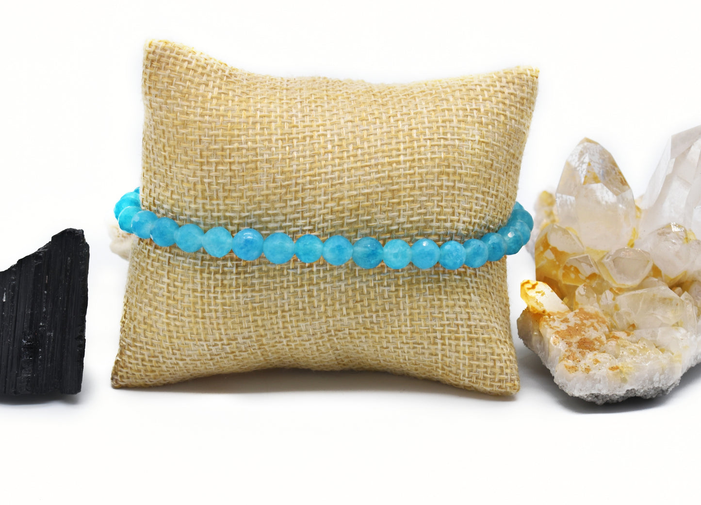 Amazonite Selenite Clarity and Focus Reiki Healing Bracelet