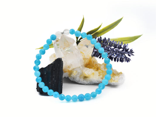 Amazonite Selenite Clarity and Focus Reiki Healing Bracelet