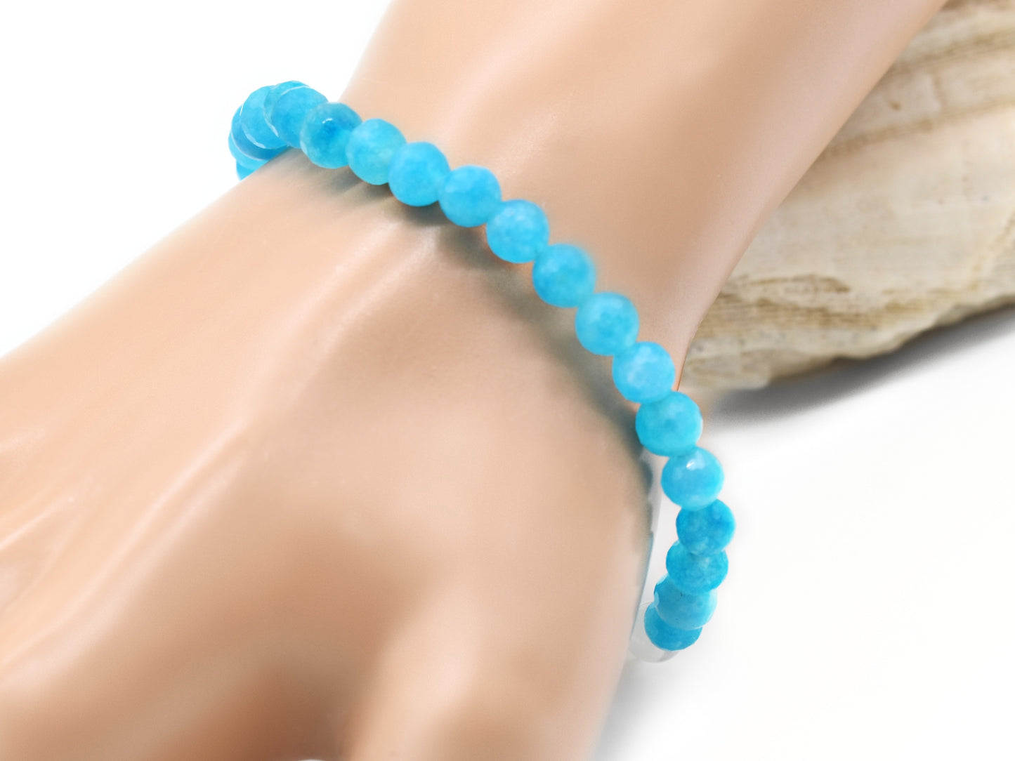 Amazonite Selenite Clarity and Focus Reiki Healing Bracelet