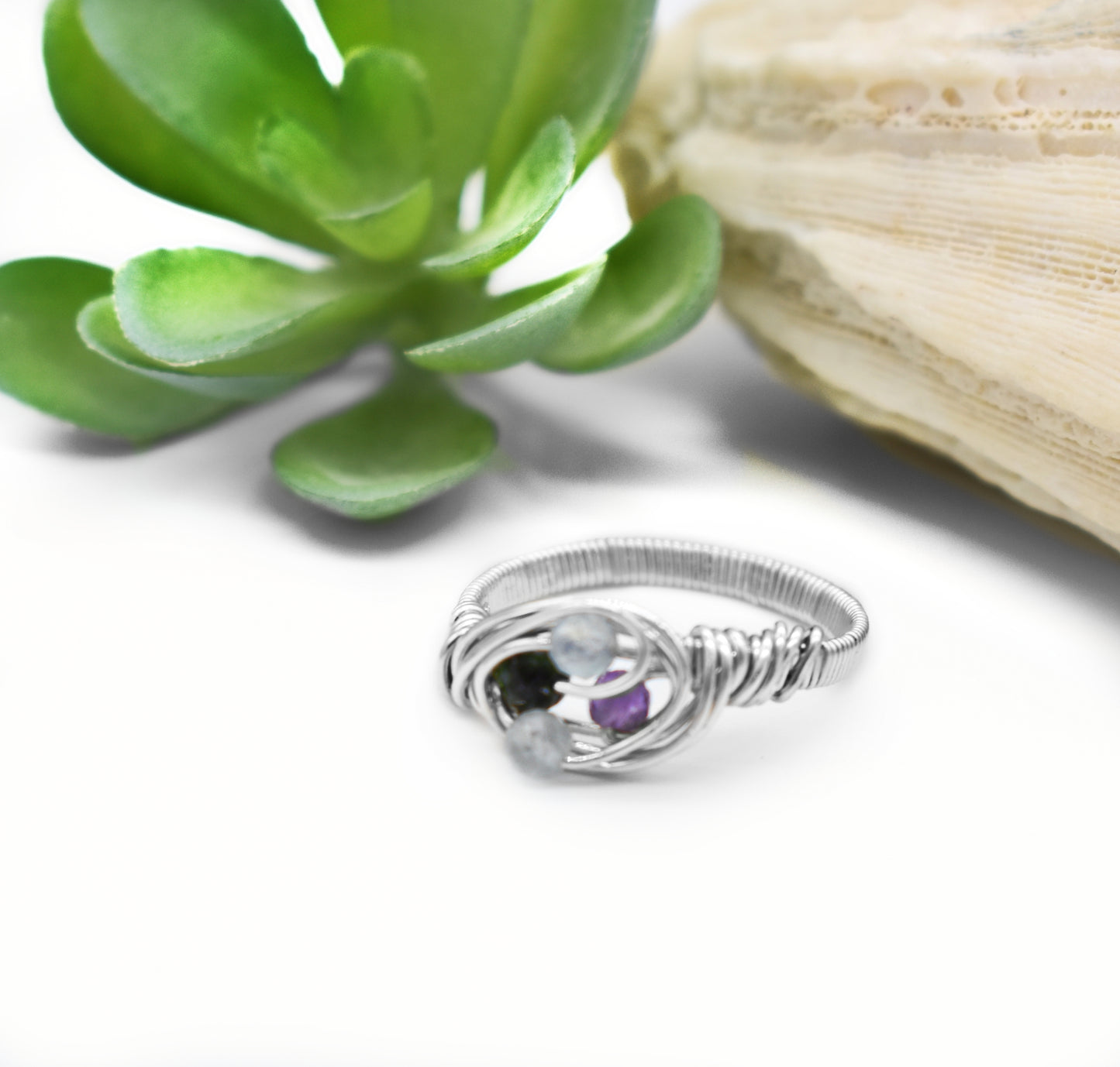 Handmade Bird’s Nest Birthstone Rings – Wire Wrapped with Love and Intention