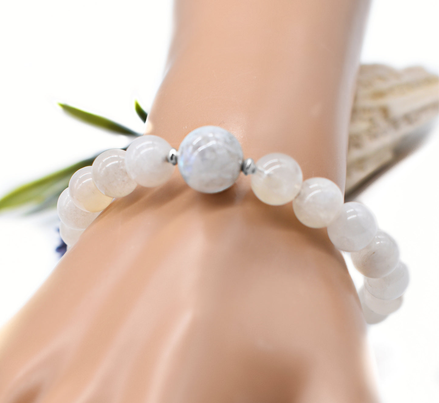 Intuitive Moonstone and Sterling Silver Gemstone Bracelet