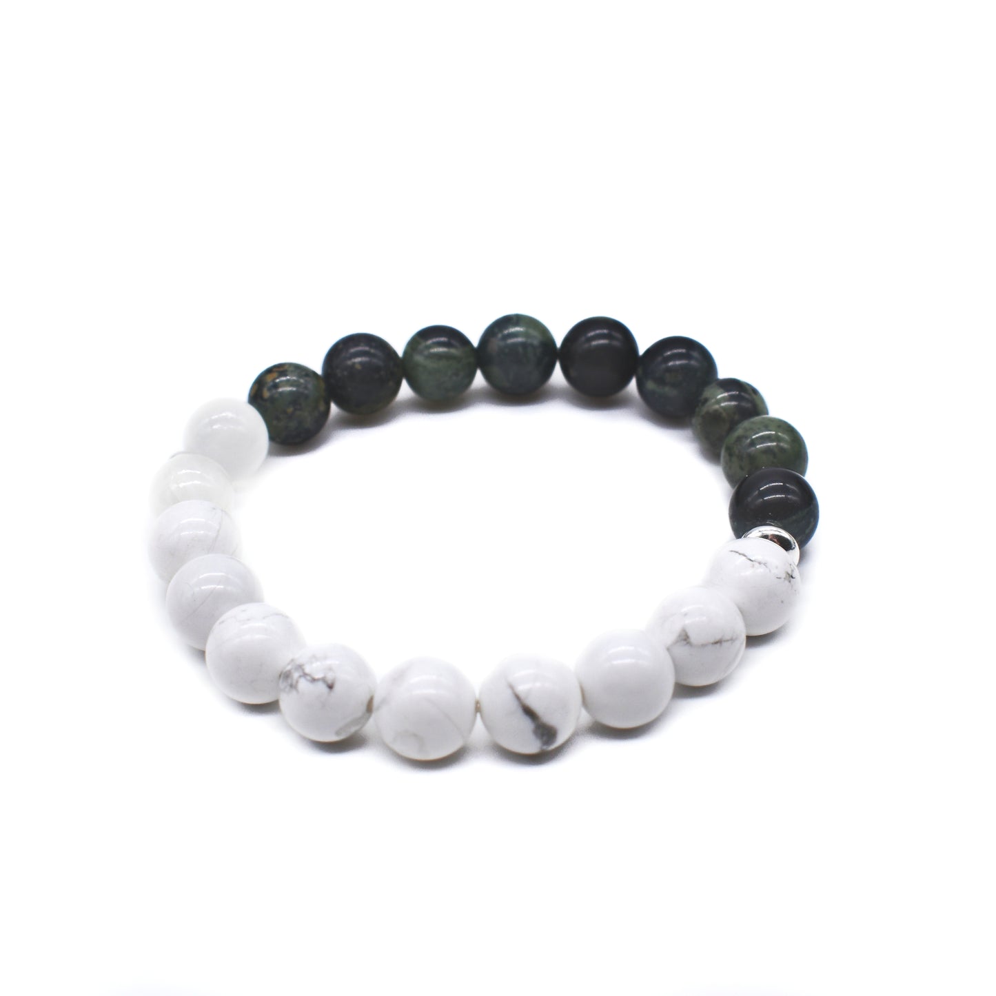 Howlite and Kambaba Jasper Healing Bracelet – Deep Peace, Emotional Balance and Grounding