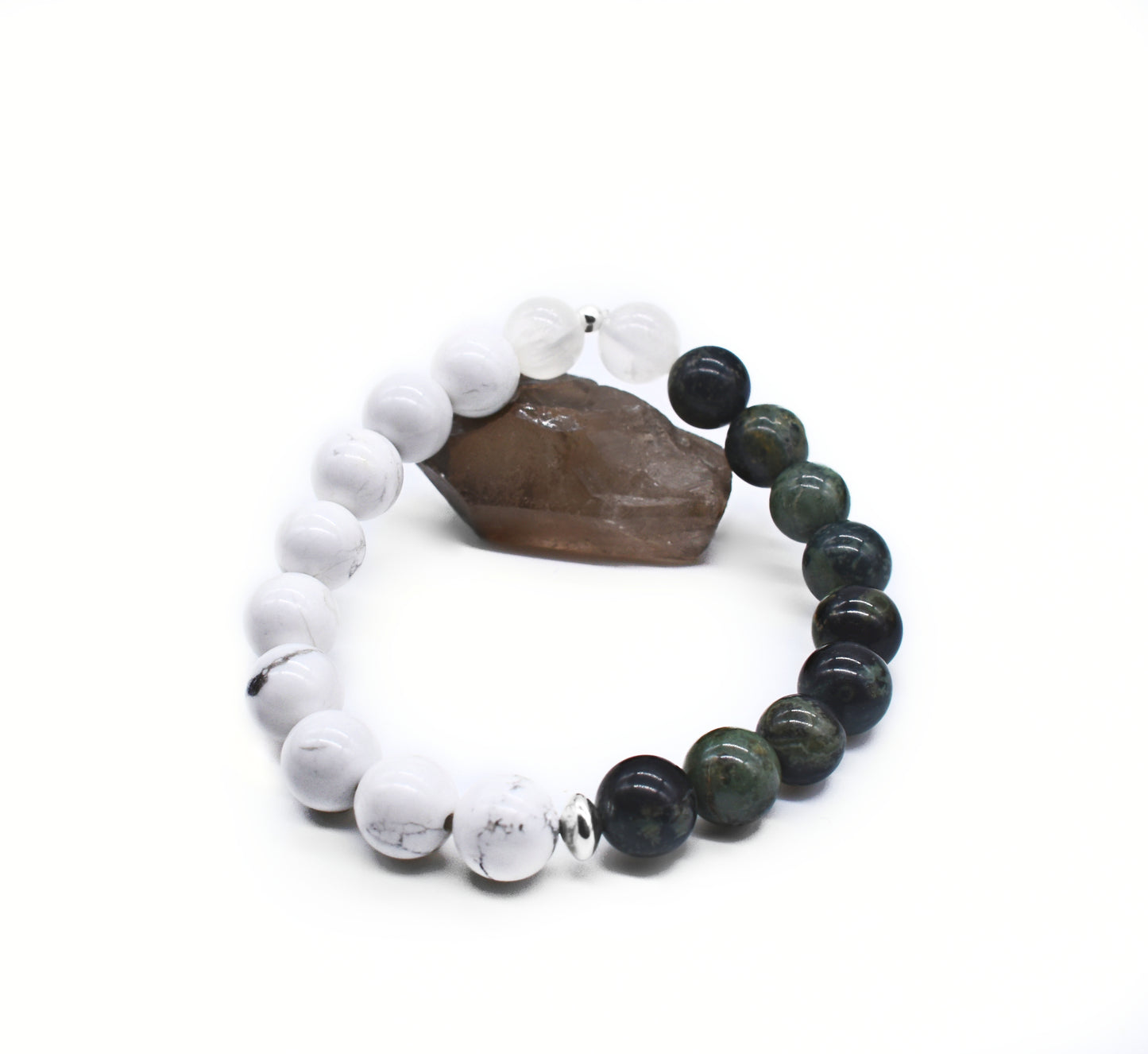 Howlite and Kambaba Jasper Healing Bracelet – Deep Peace, Emotional Balance and Grounding