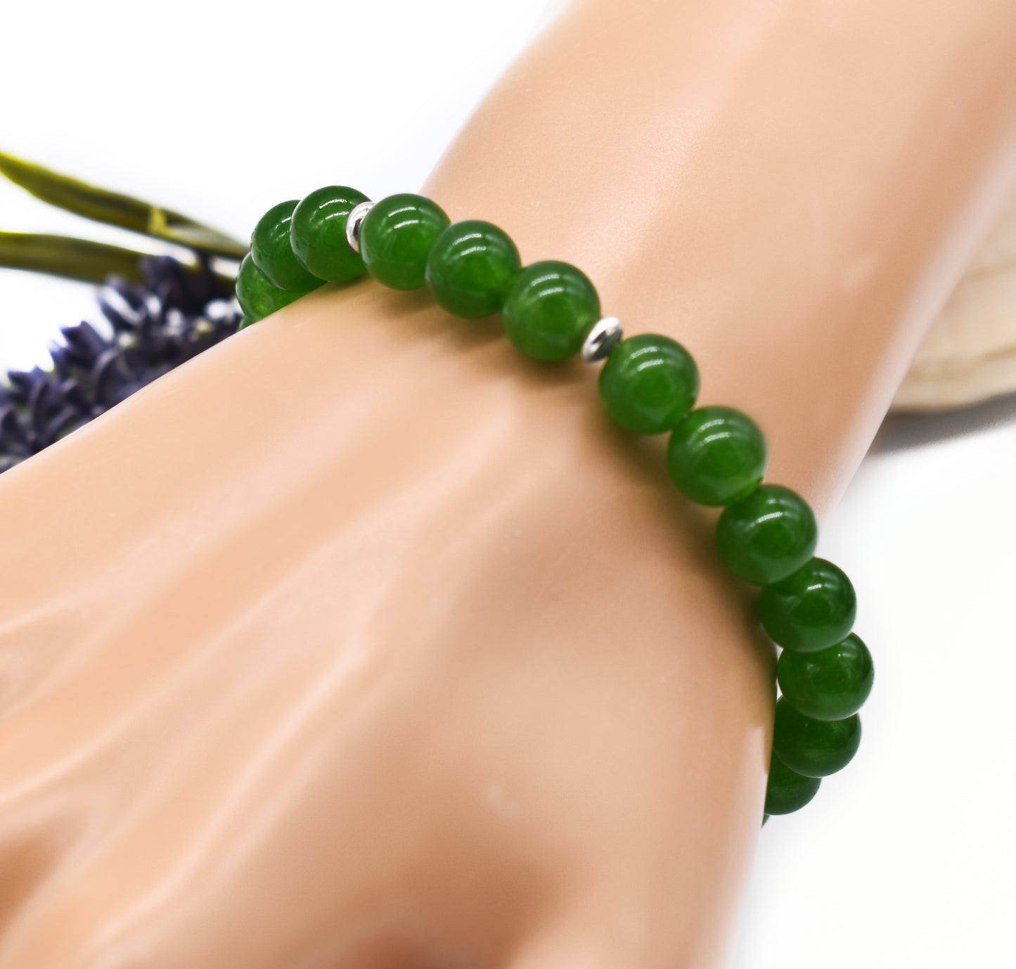 🌿 Healing Jade Bracelet - Stone of Harmony, Luck, and Emotional Balance🌿