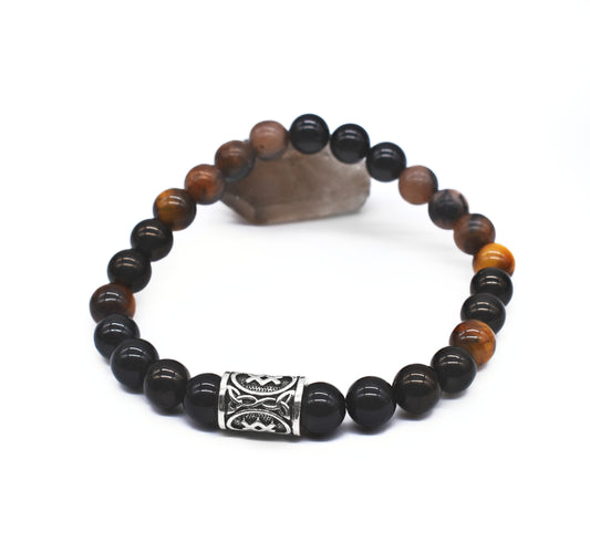 Extreme Protection Bracelet – Black Tourmaline, Jet, Obsidian and Chiastolite for Curse and Negative Energy Defense