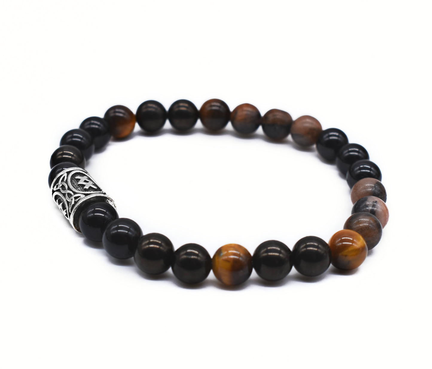 Extreme Protection Bracelet – Black Tourmaline, Jet, Obsidian and Chiastolite for Curse and Negative Energy Defense