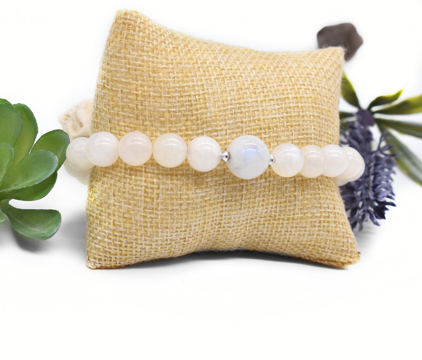 Intuitive Moonstone and Sterling Silver Gemstone Bracelet