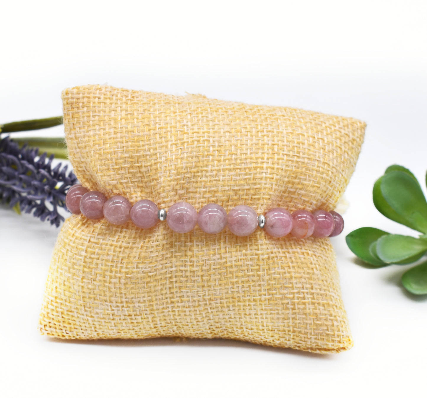 Madagascar Rose Quartz Gemstone Bracelet – Love, Compassion and Heart Healing🌞