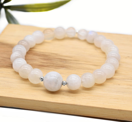 Intuitive Moonstone and Sterling Silver Gemstone Bracelet
