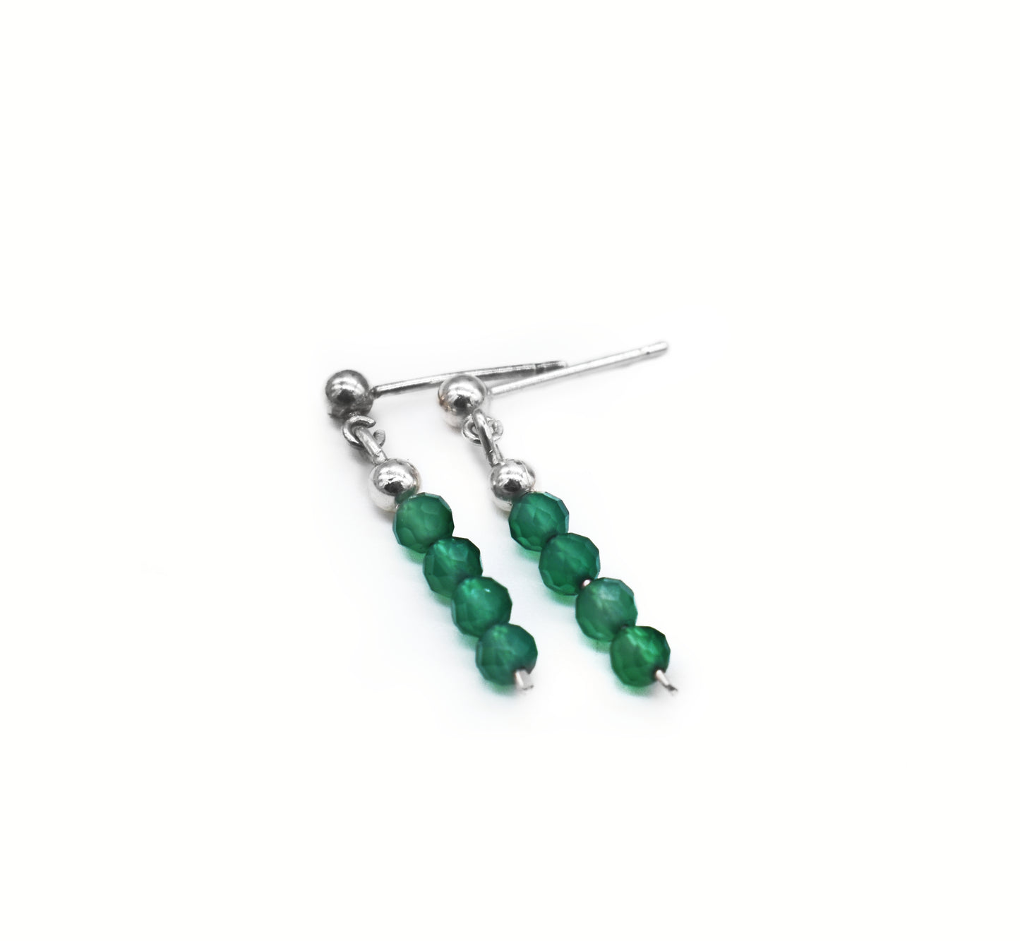 🌿 Healing Green Onyx Stud Earrings and Chandler Earring Set – Confidence, Protection and Heart-Centered Energy🌿
