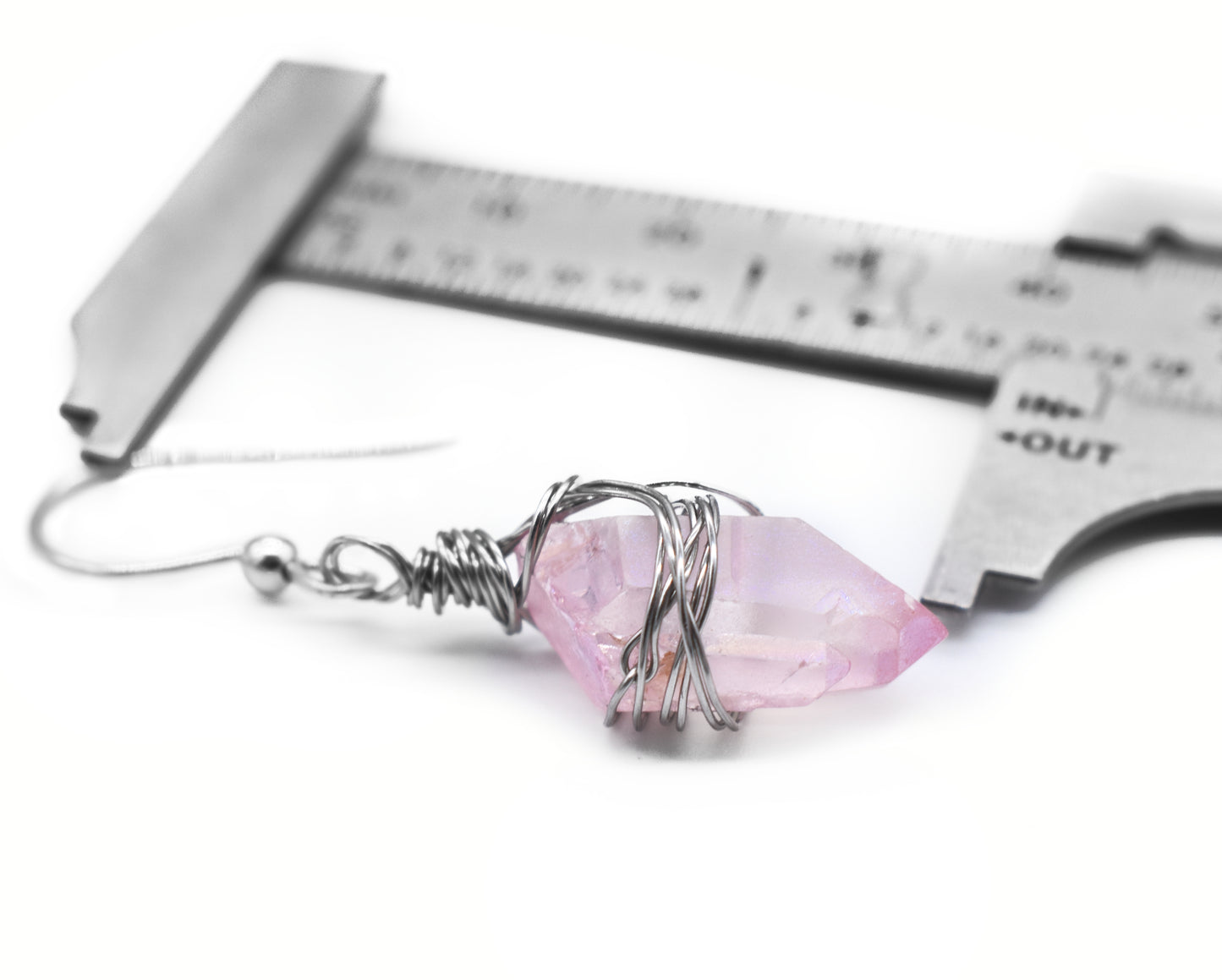 🌸 Pink Aura Quartz Boho Chandler Earrings – Feminine Energy, Joy and High Vibration Style🌿