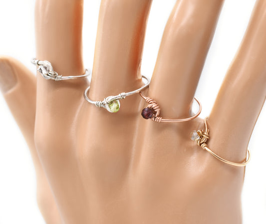 Healing Handmade Wire-Wrapped Birthstone Ring