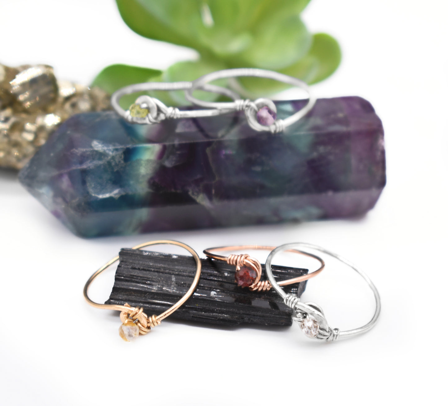 Healing Handmade Wire-Wrapped Birthstone Ring