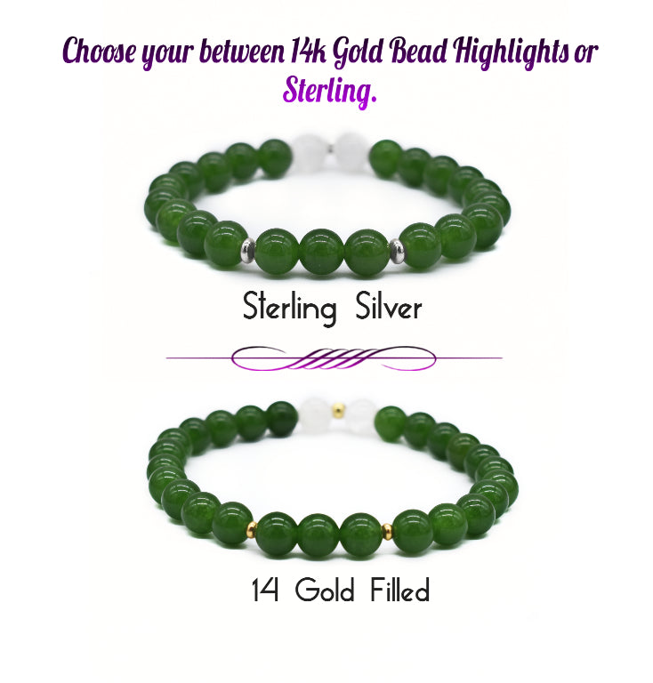 🌿 Healing Jade Bracelet - Stone of Harmony, Luck, and Emotional Balance🌿
