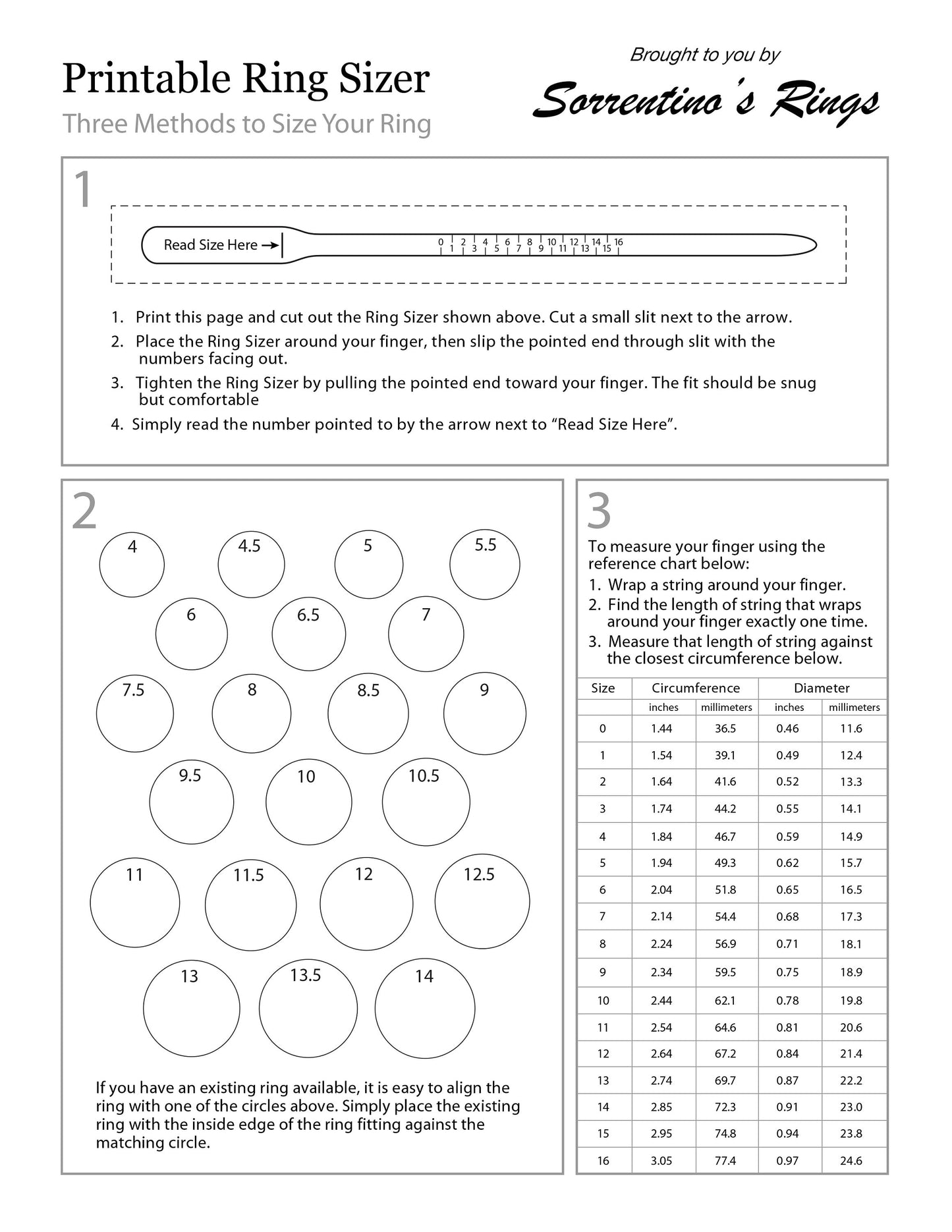 Quick Download for Figuring out your Ring Size