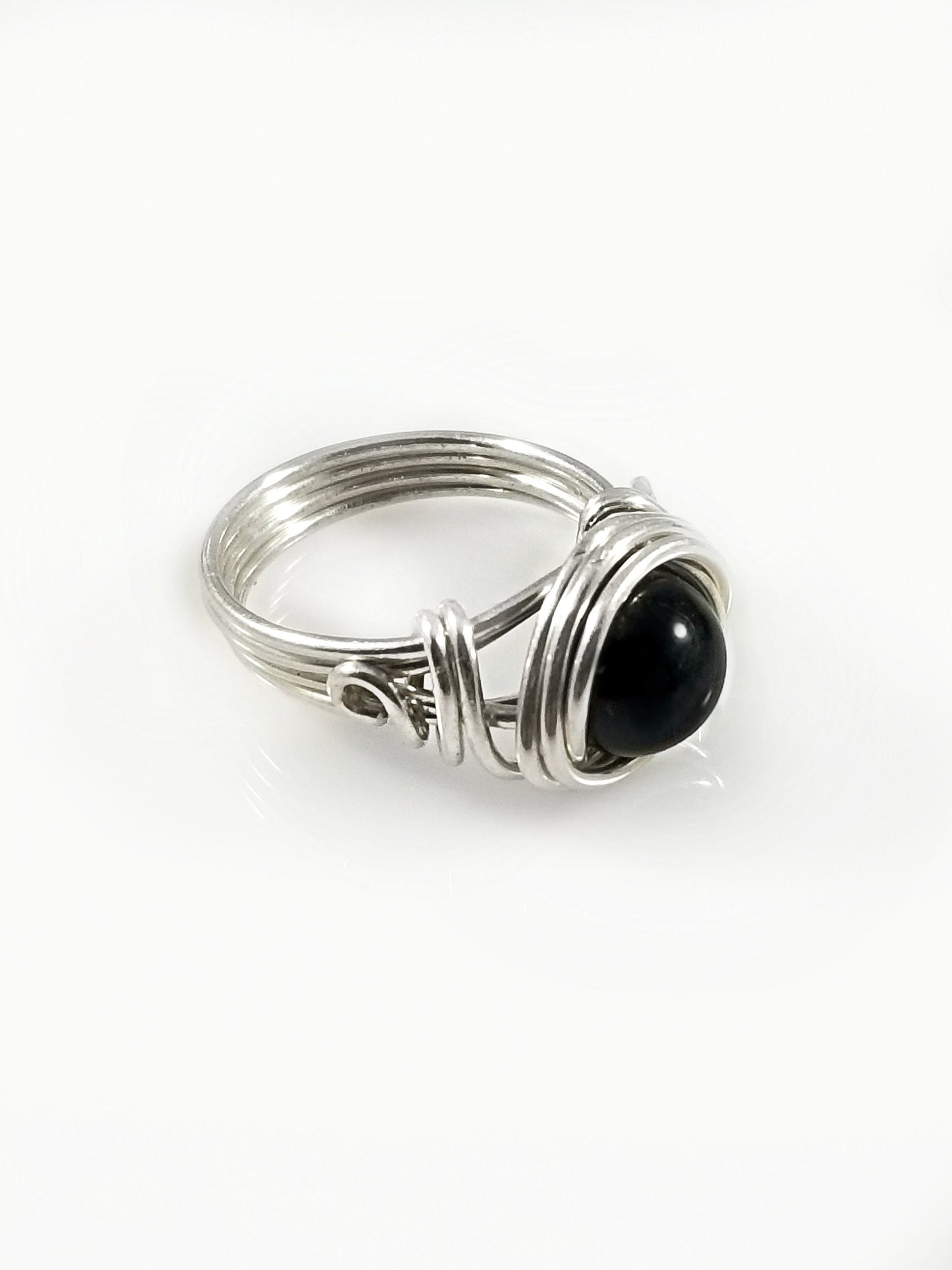Black Tourmaline Celtic Meditation Ring