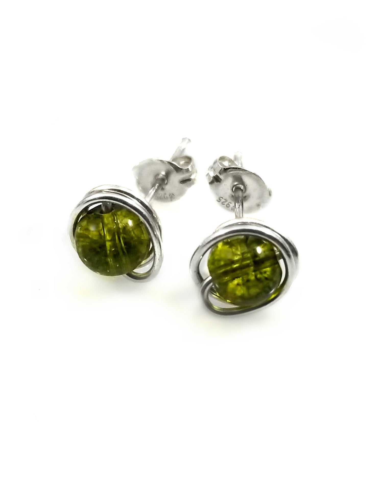 Peridot Gemstone 6mm Studs