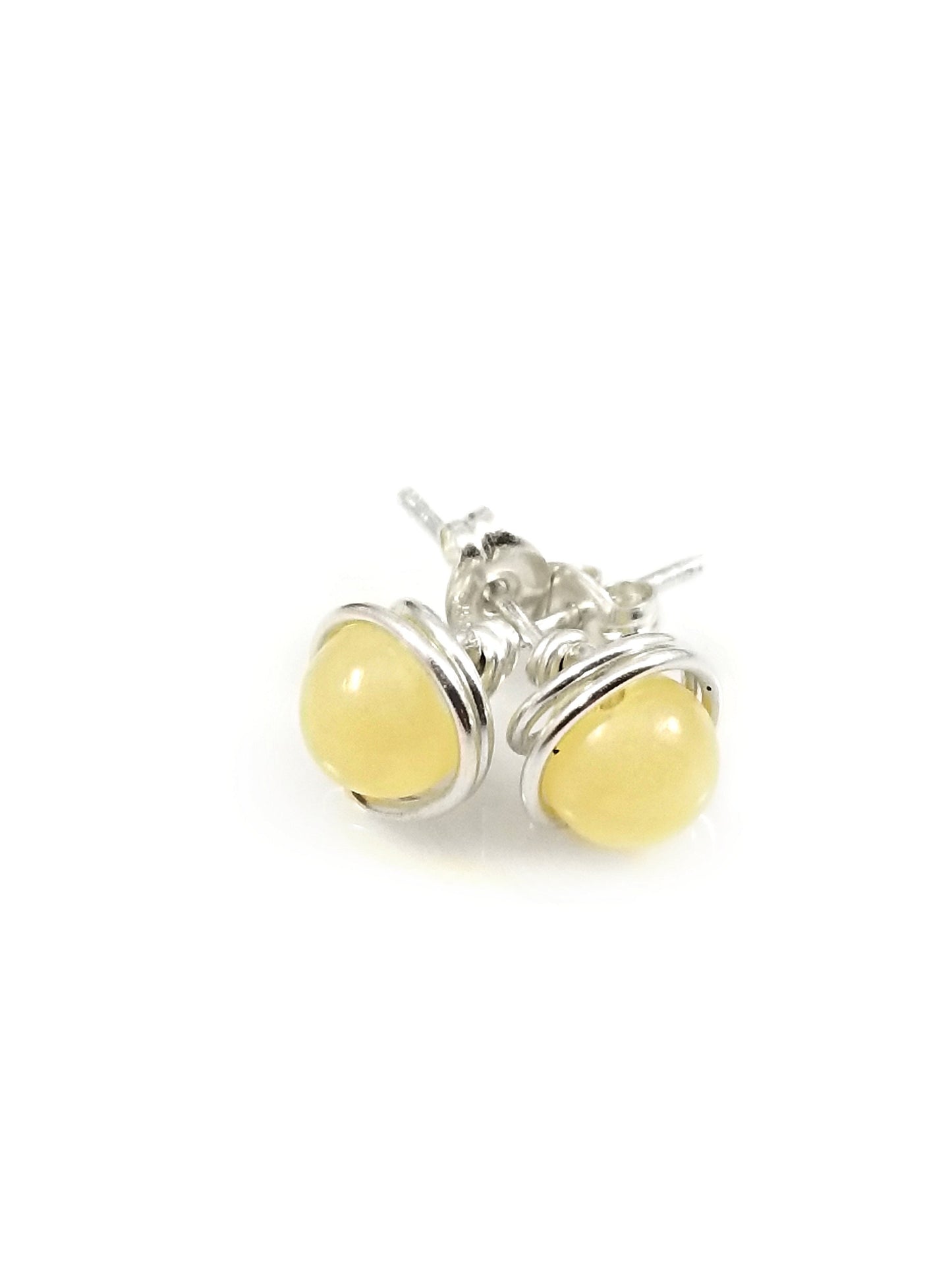 Yellow Calcite 6mm Studs