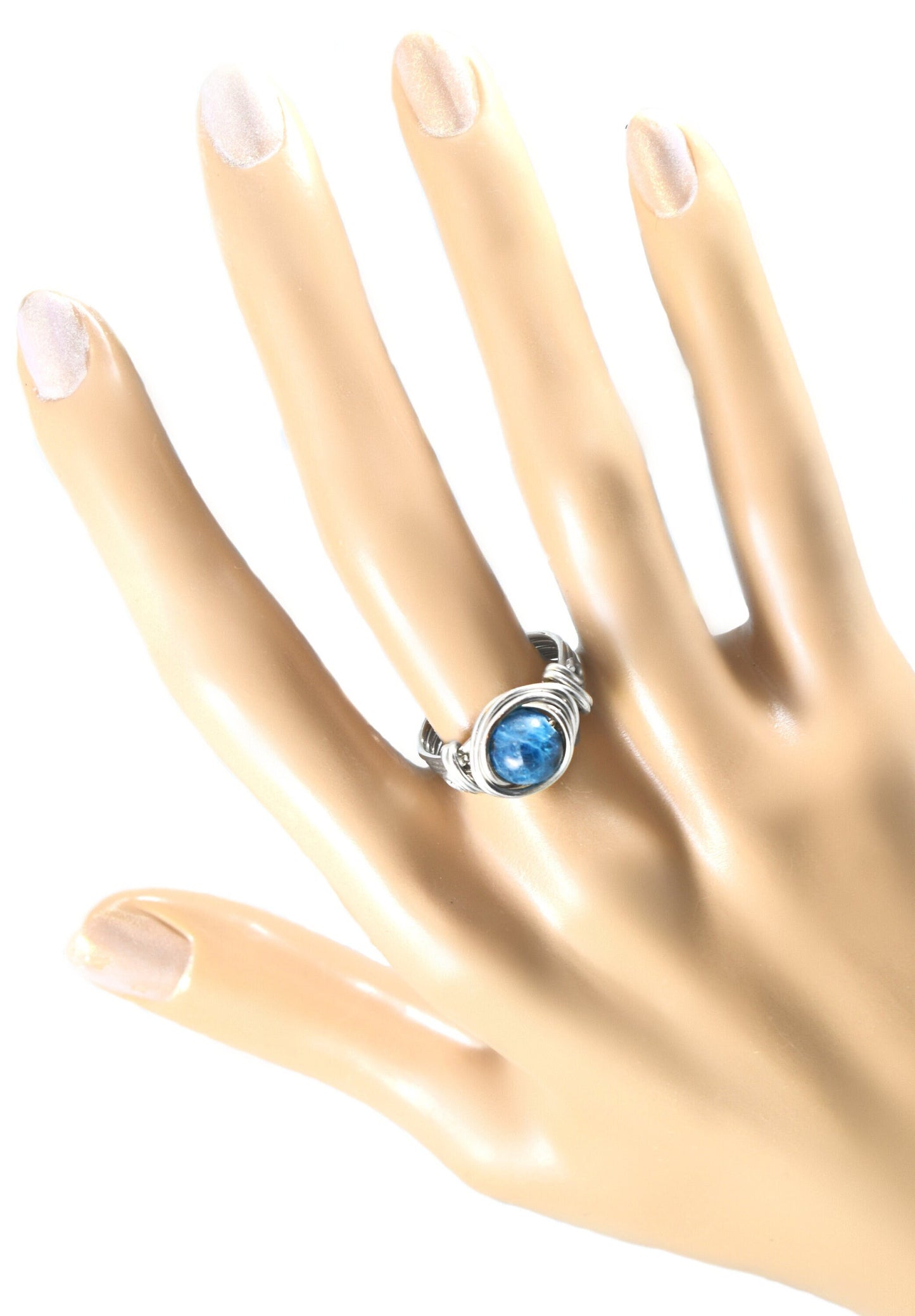 Apatite Crystal Meditation Celtic RIng