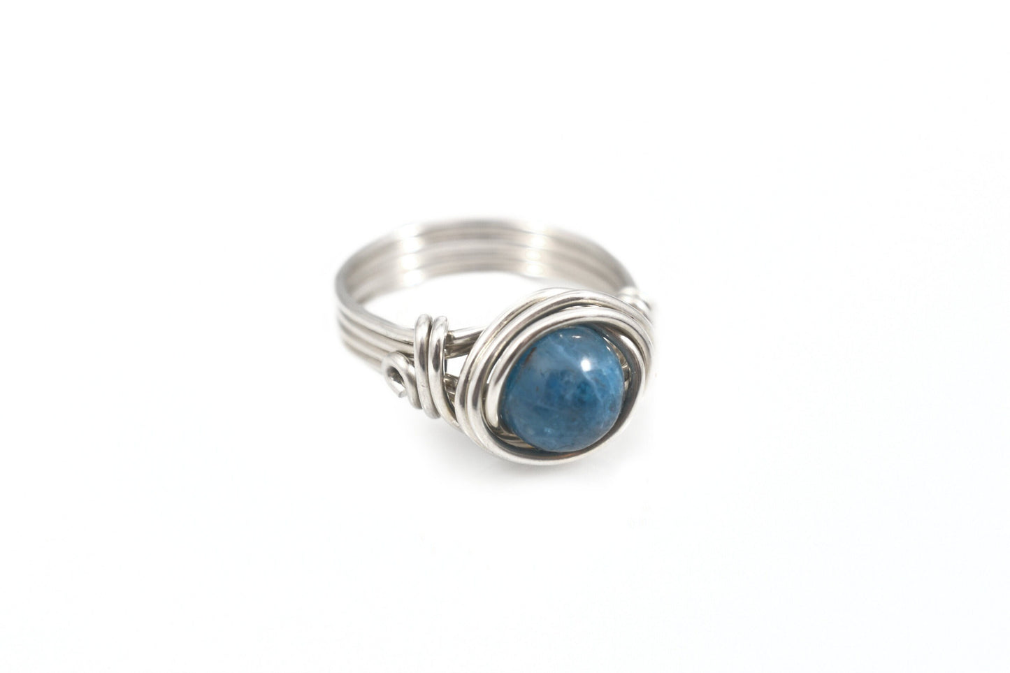 Apatite Crystal Meditation Celtic RIng