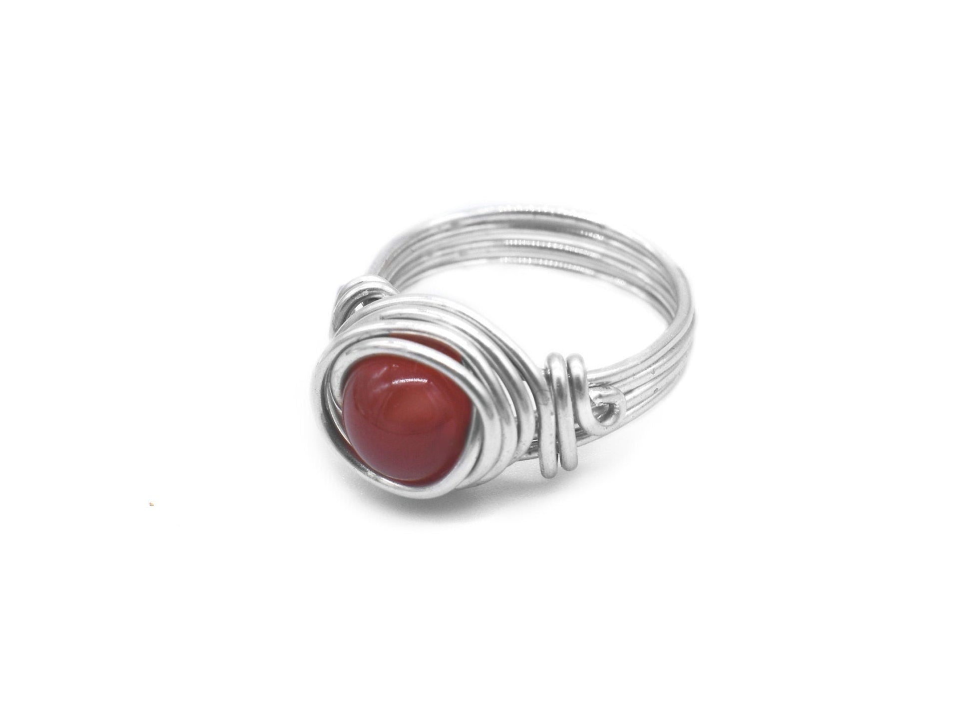Orange Carnelian Celtic Meditation Ring