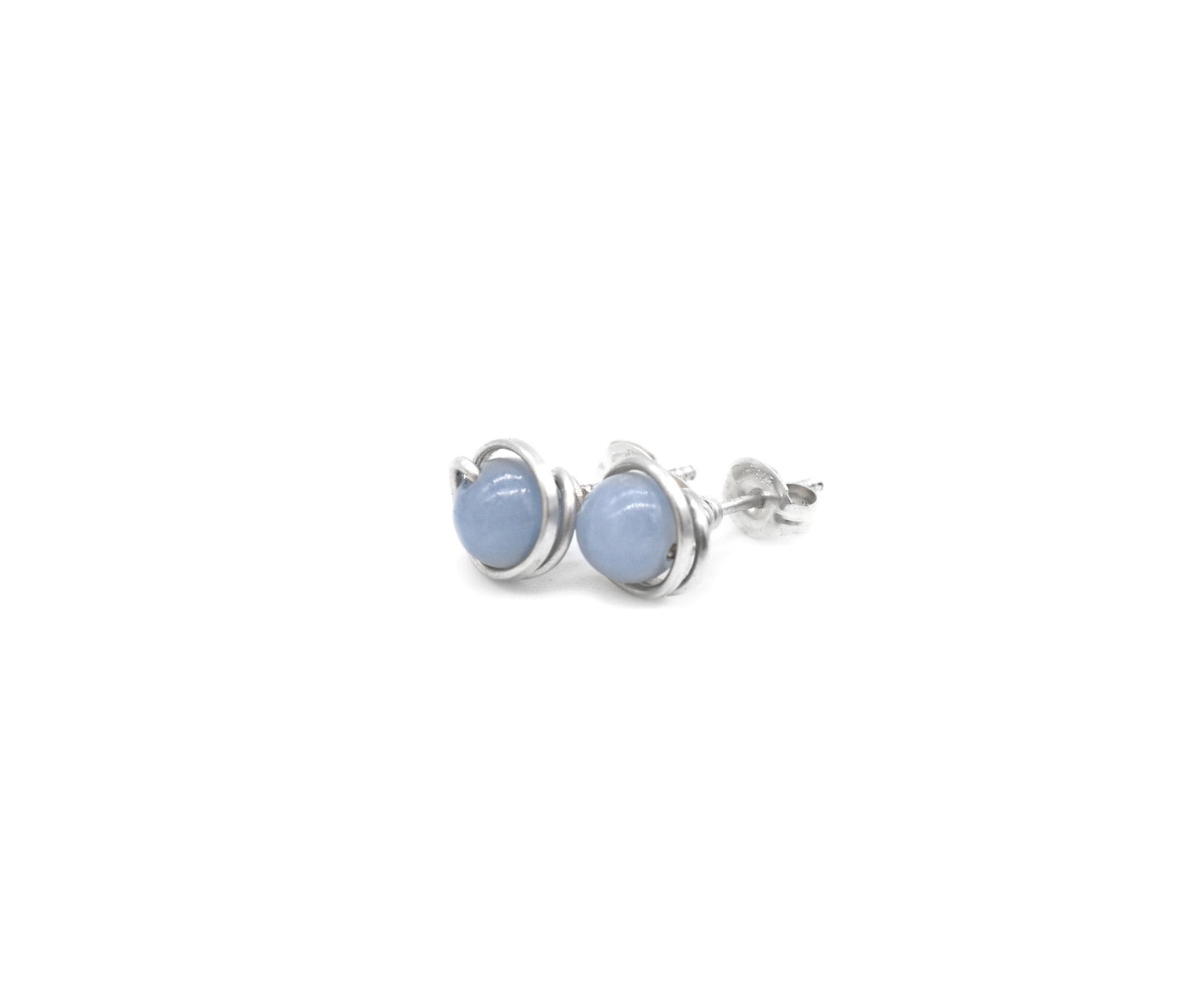 Angelite 6mm Studs