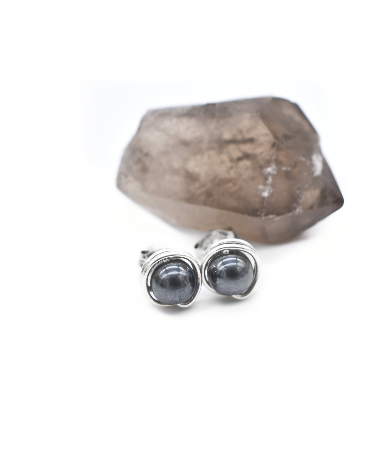 Hematite 6mm Studs