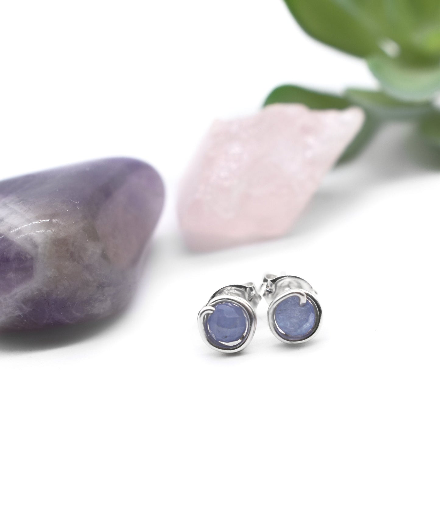 Blue Tanzanite 4mm Studs