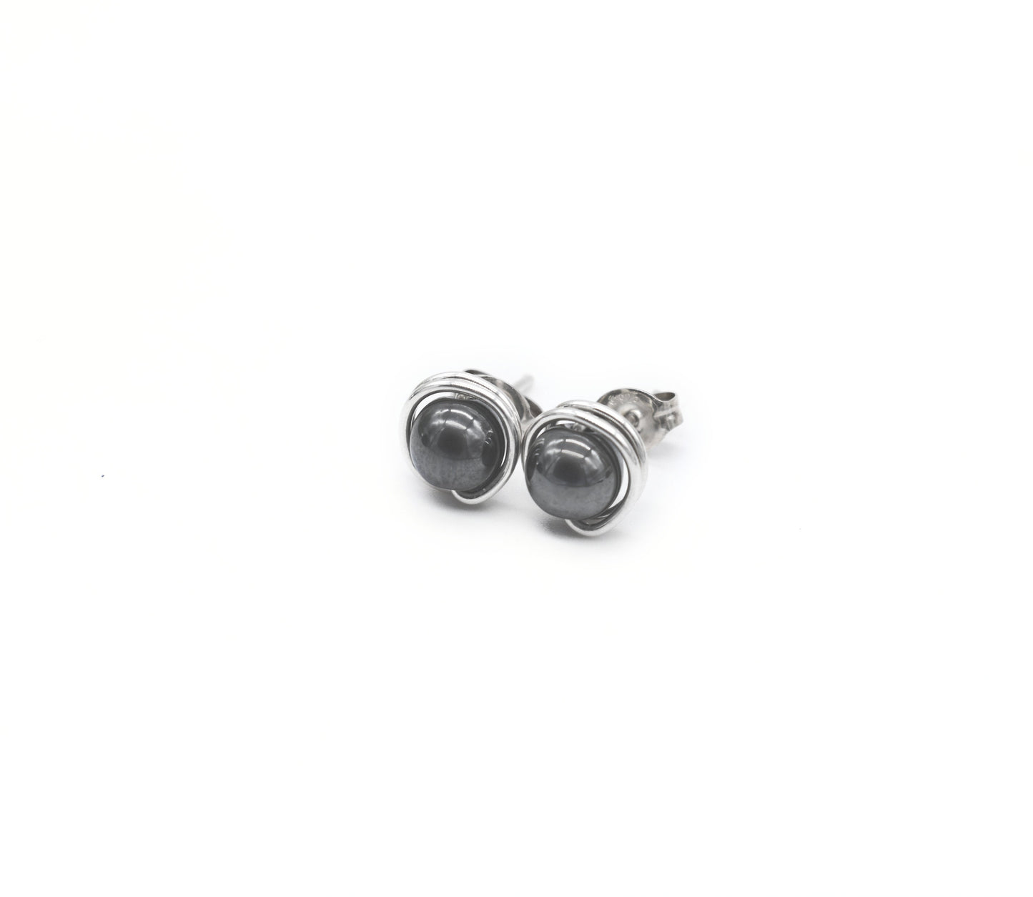 Hematite 6mm Studs