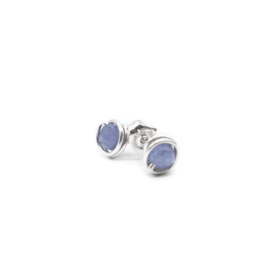 Blue Tanzanite 4mm Studs