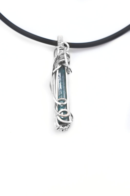 Elegant Blue Tourmaline Pendant