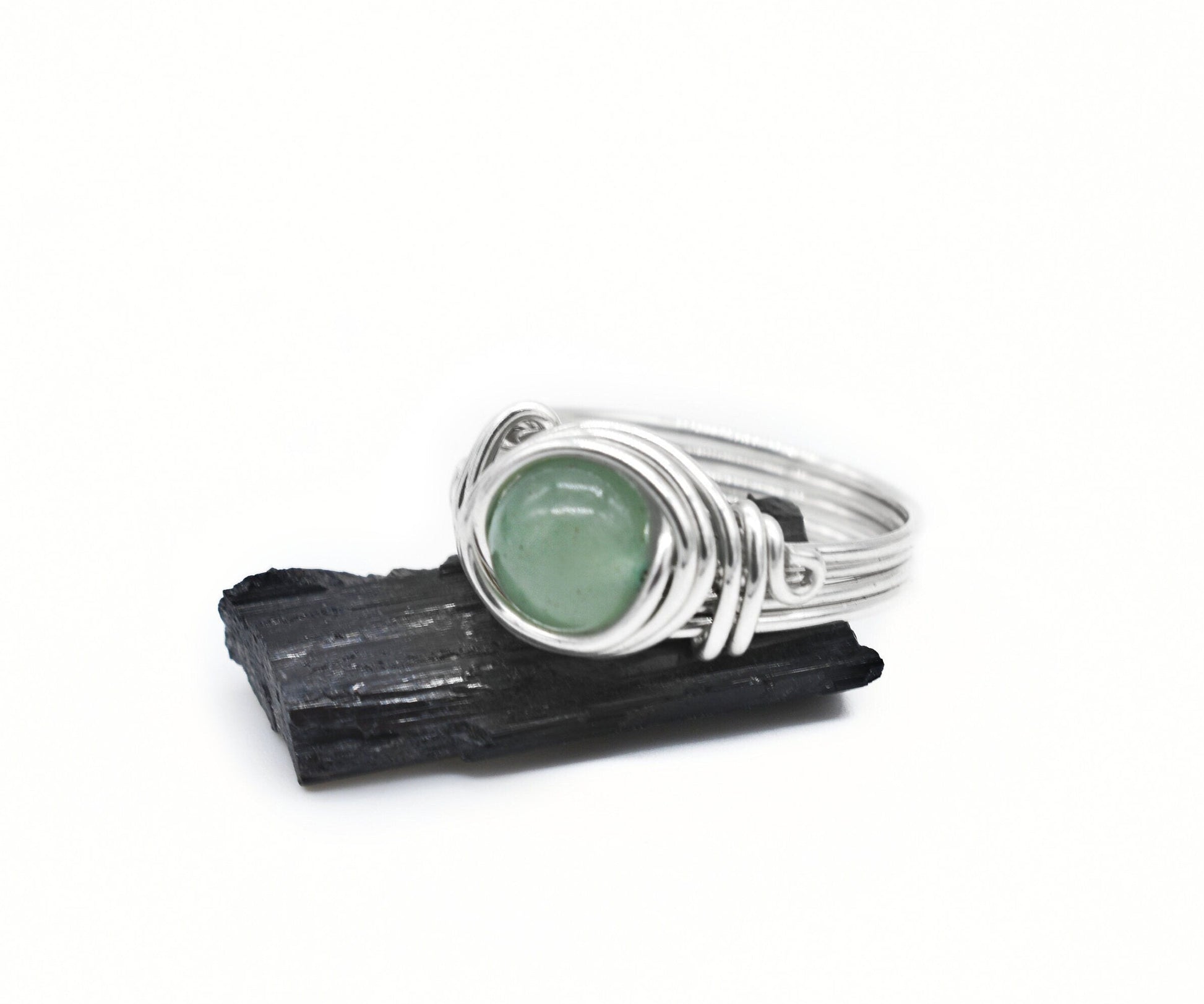 Green Aventurine Celtic Meditation Ring