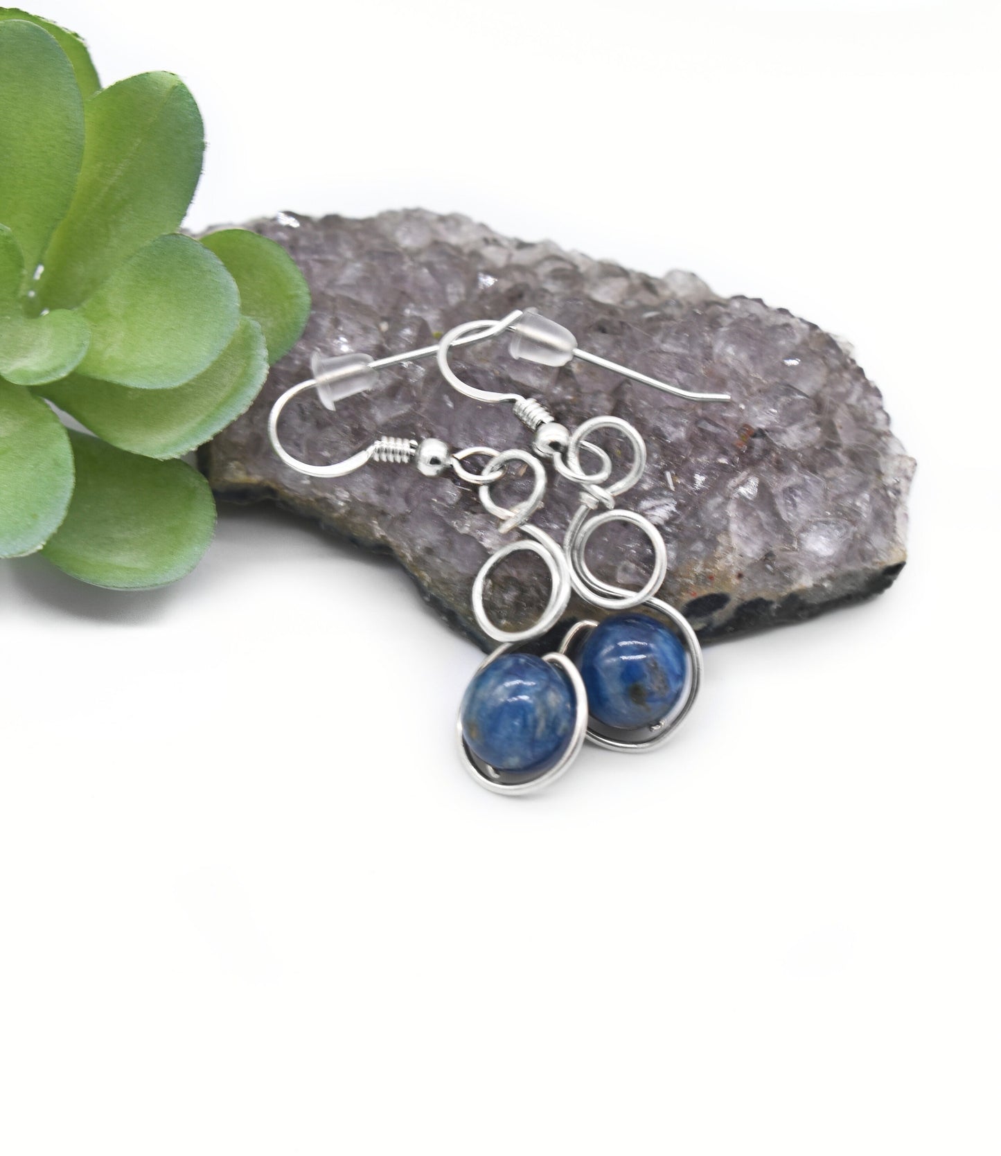 Blue Kyanite Earrings/ Kyanite Drop Earrings