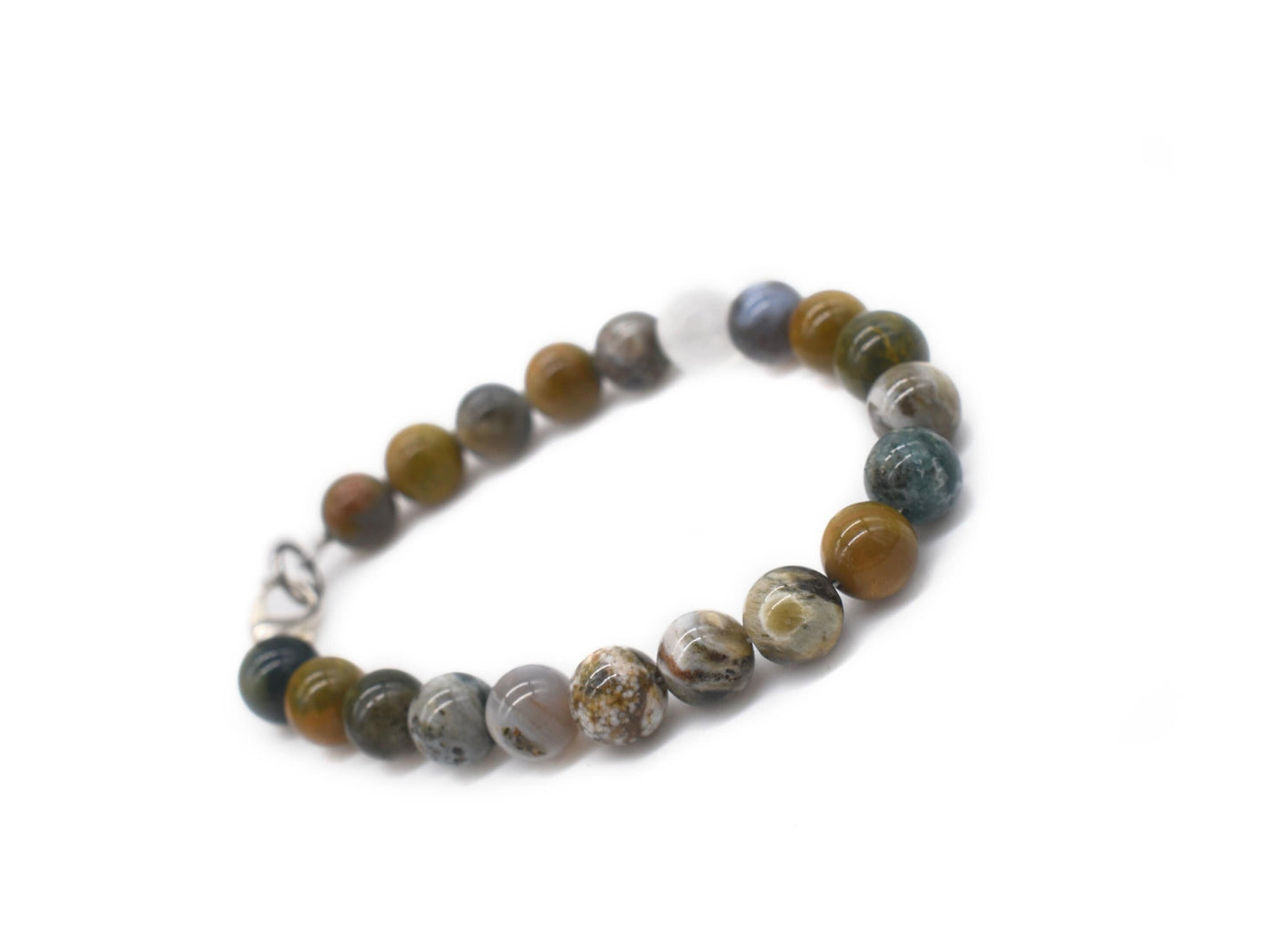 Ocean Jasper Gemstone Beaded Bracelet