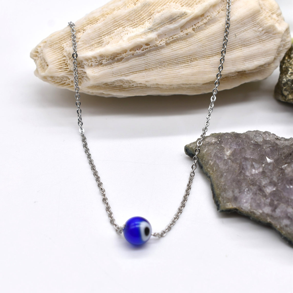 Cute Little Eyeball Halloween Necklace/ Silver Necklace
