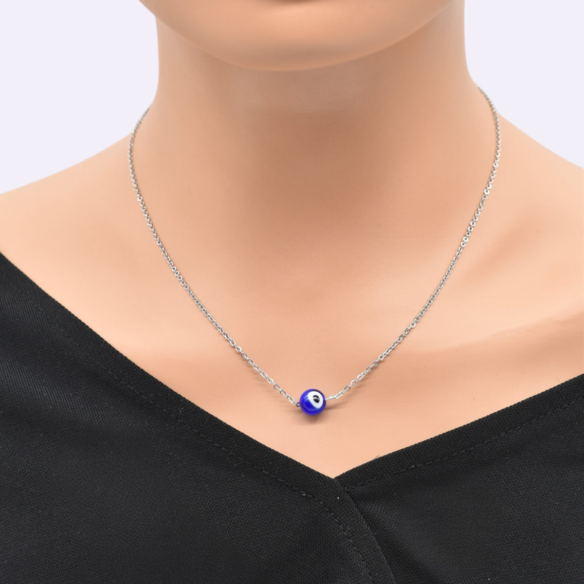 Cute Little Eyeball Halloween Necklace/ Silver Necklace