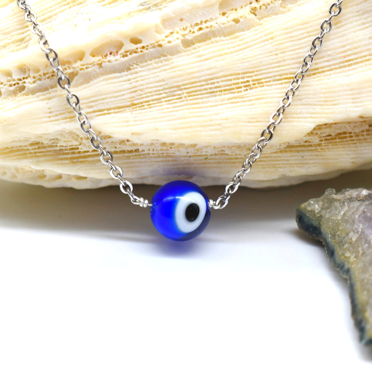 Cute Little Eyeball Halloween Necklace/ Silver Necklace