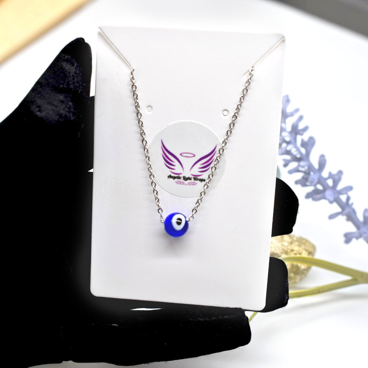 Cute Little Eyeball Halloween Necklace/ Silver Necklace
